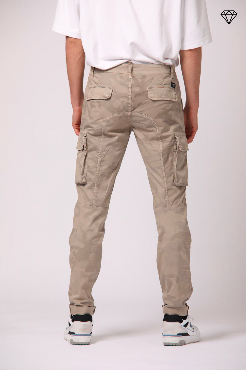 Chile pantalone cargo uomo in cotone con stampa camouflage extra-slim fit ①