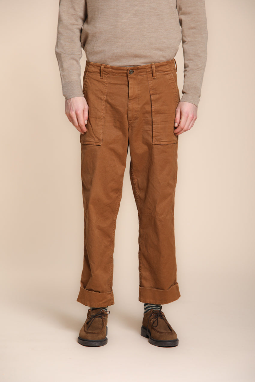 Foto 1 San Luis M74 pantalone cargo uomo in gabardina relaxed fit