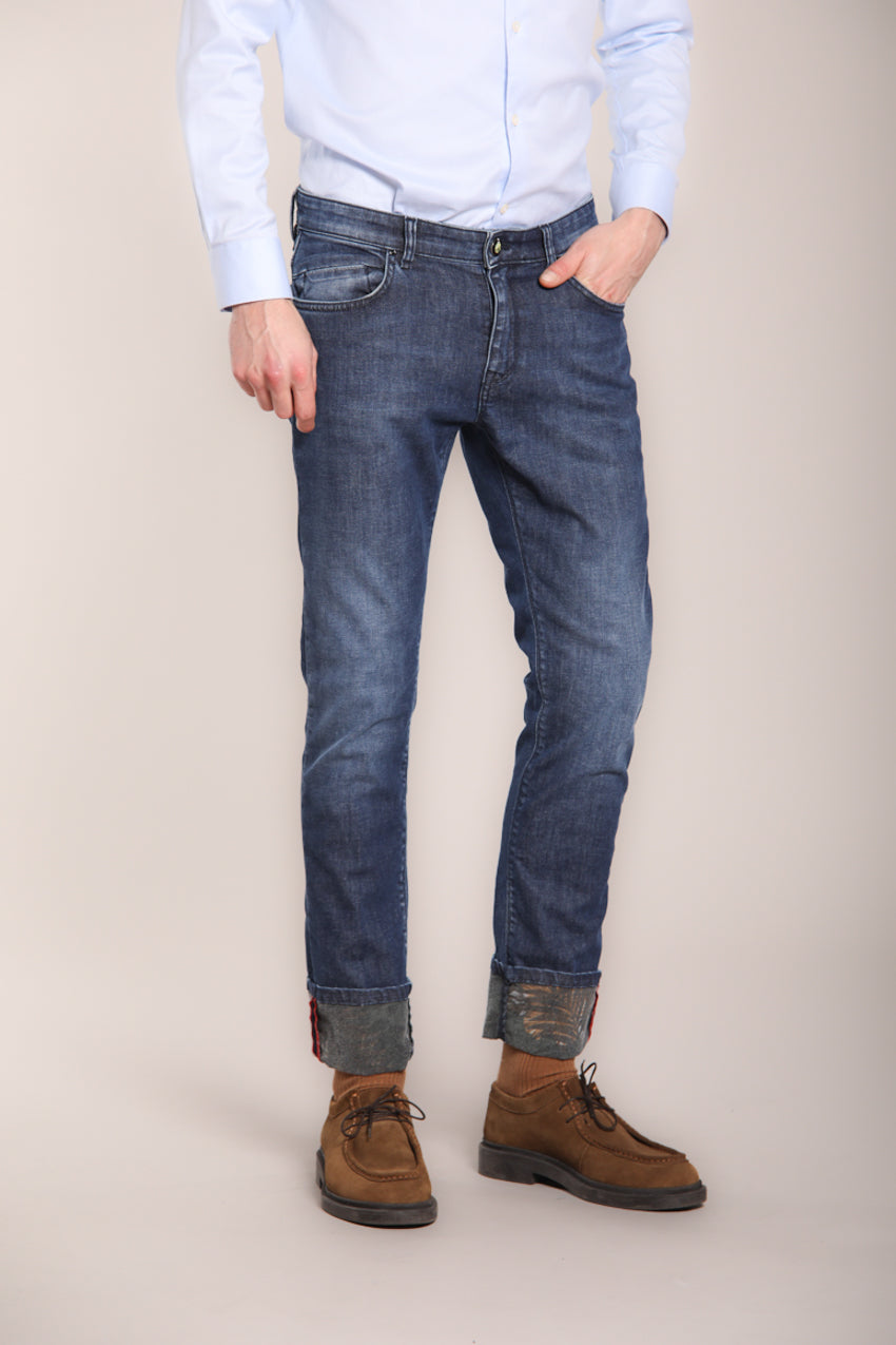 Foto 1 Harris pantalone 5 tasche uomo in denim stretch slim fit