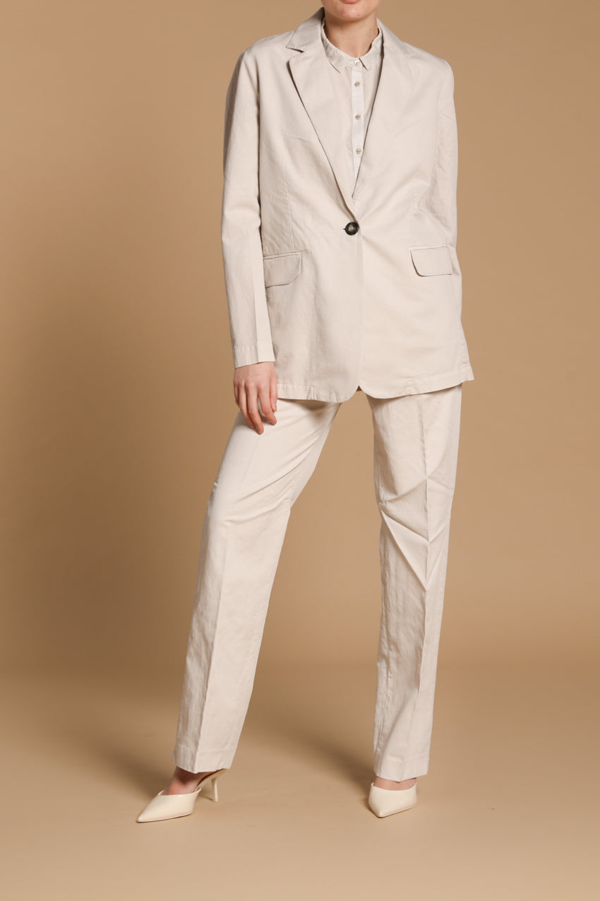 Irene blazer donna in lino e twill di cotone
