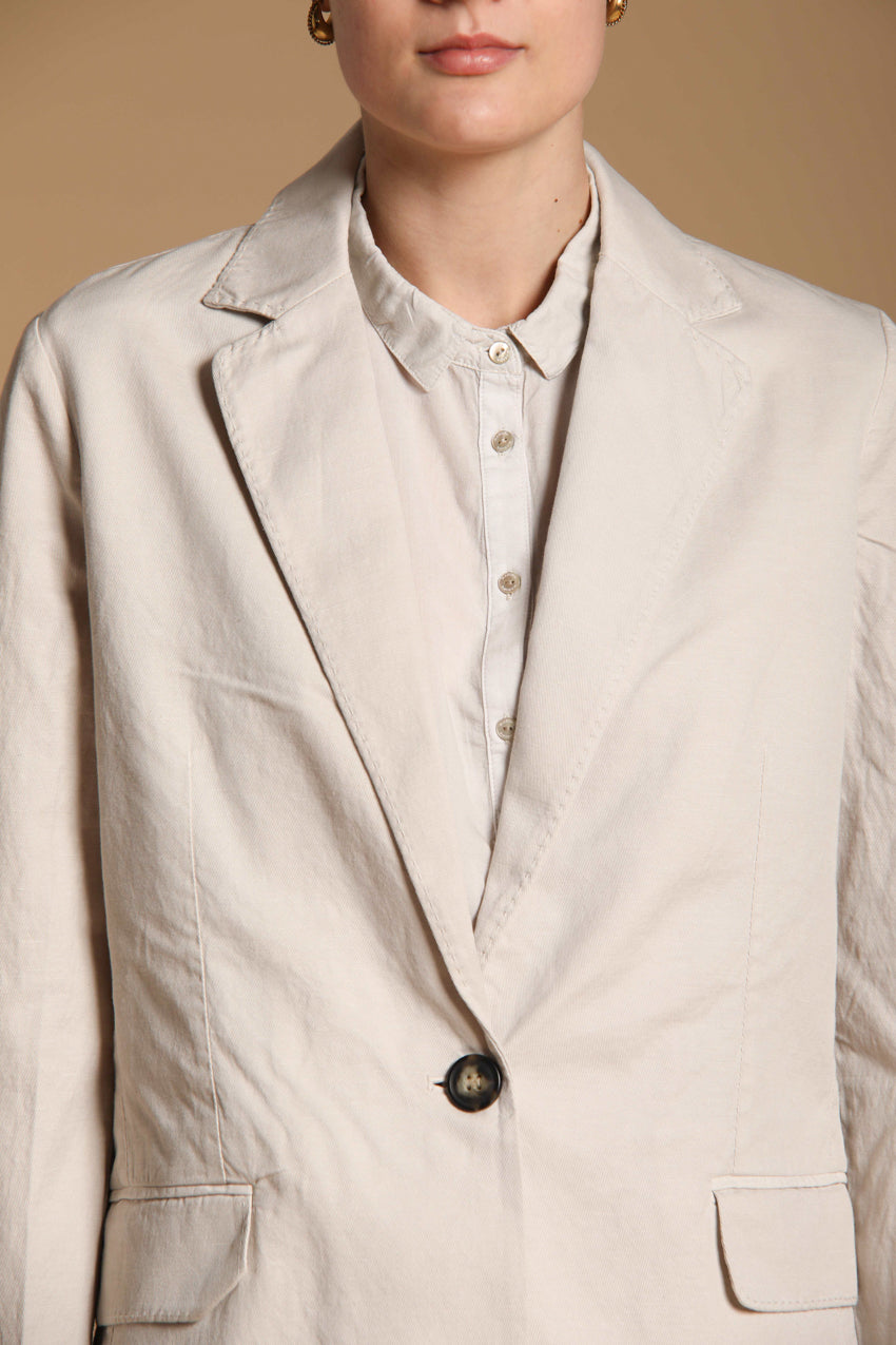 Irene blazer donna in lino e twill di cotone