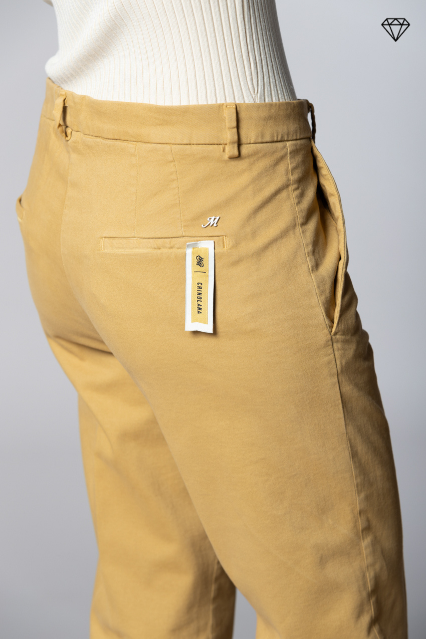 New York Carrot pantalone chino donna in cotone lana carrot fit ①