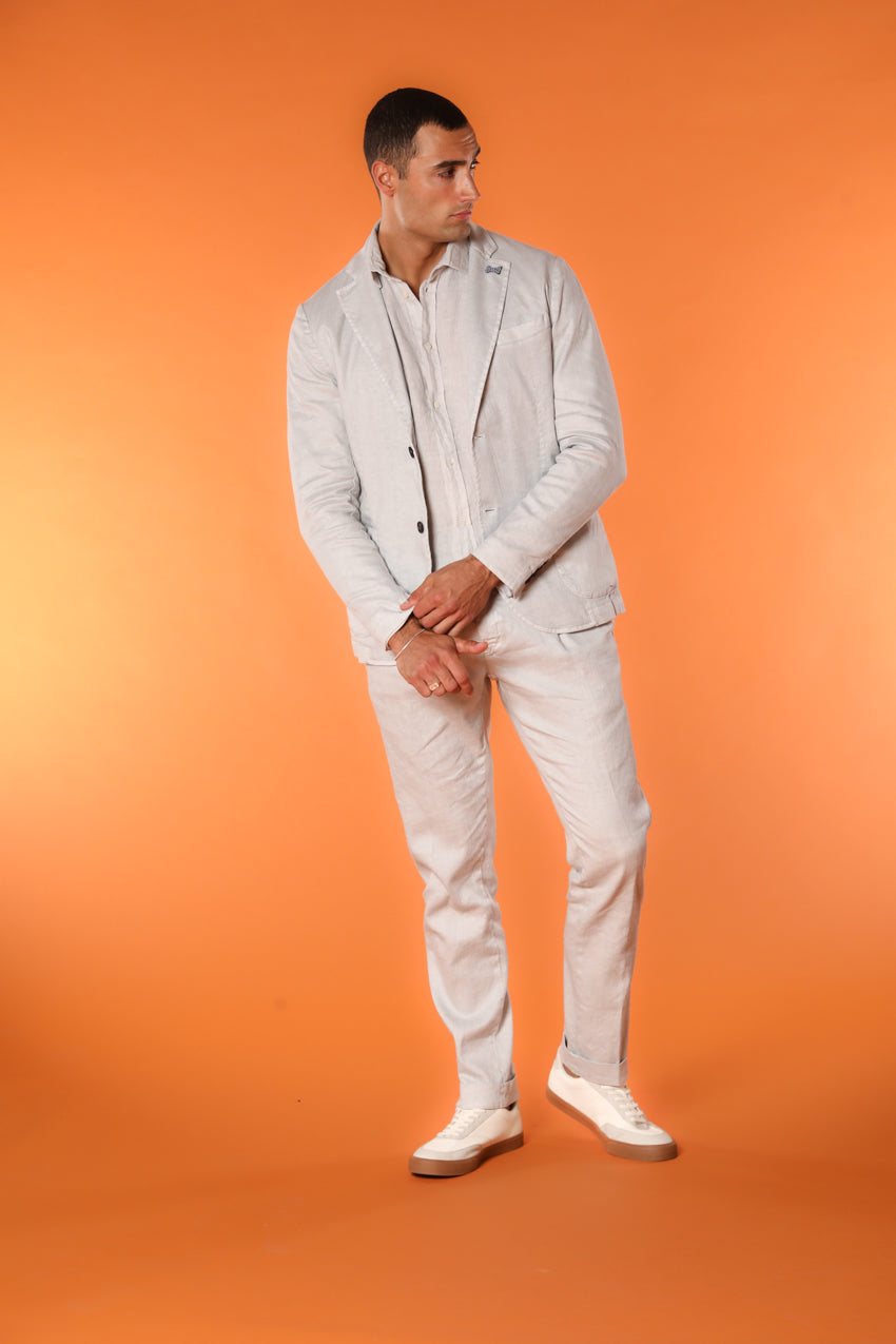 Da Vinci Summer blazer uomo in twill di lino e cotone
