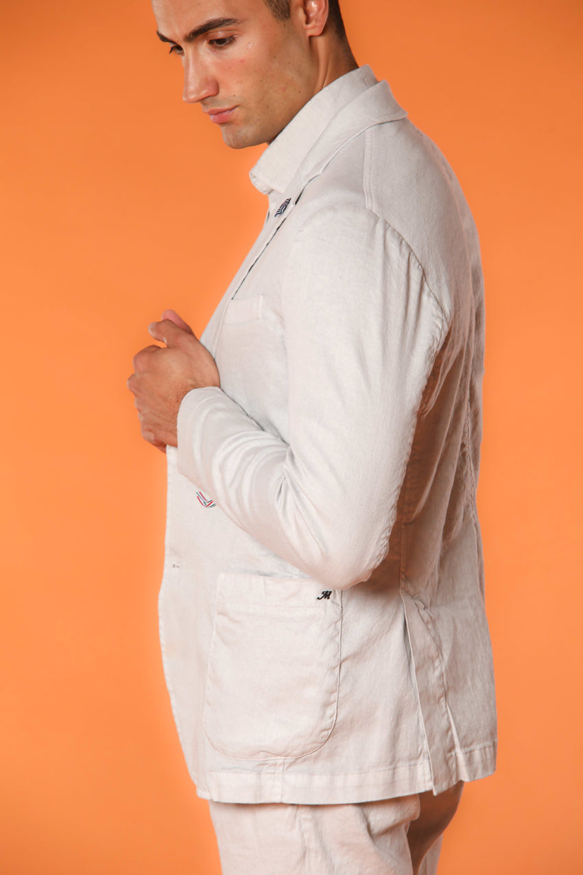Da Vinci Summer blazer uomo in twill di lino e cotone