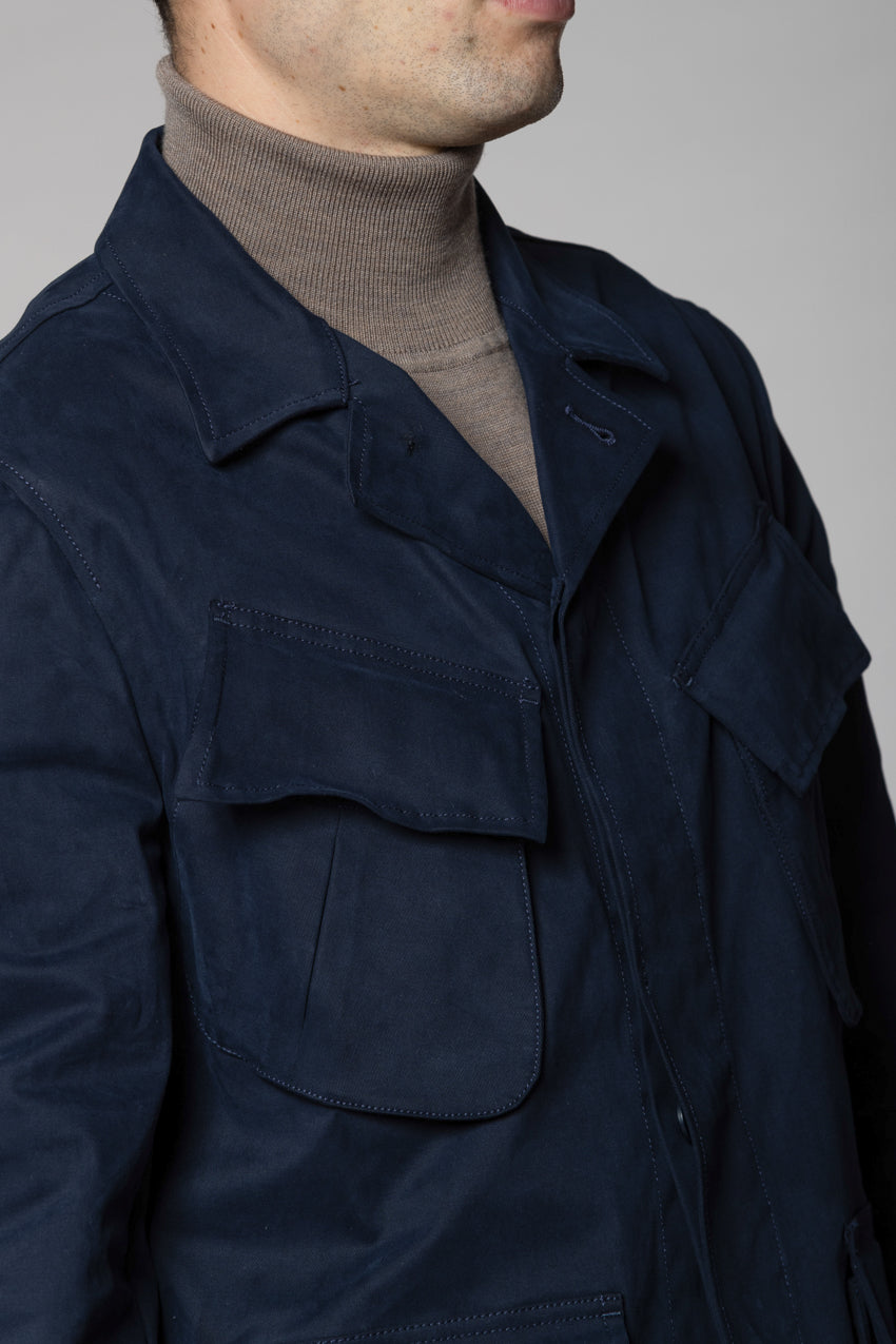 Vietnam Jacket giacca uomo in gabardina tinto pezza