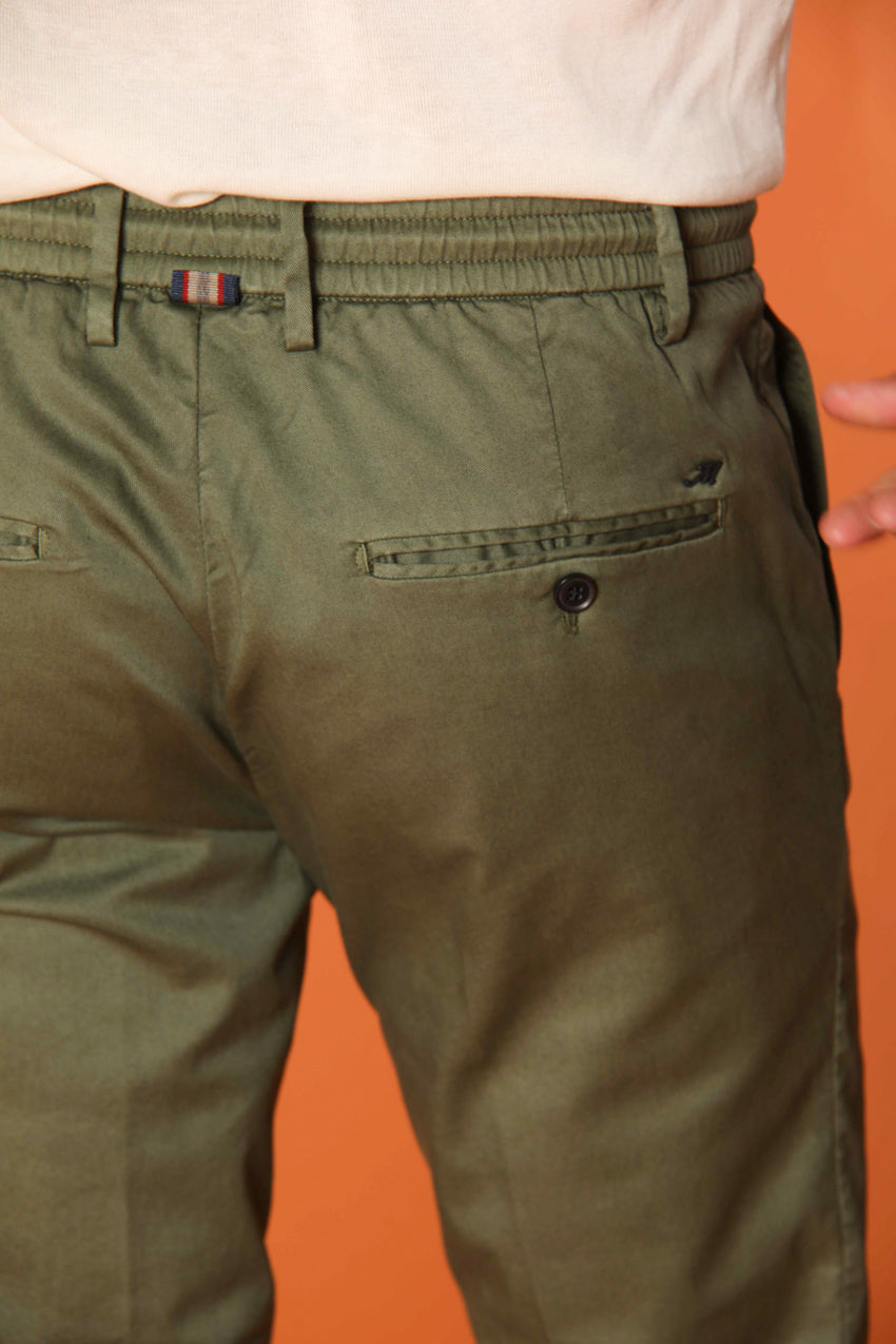Milano Jogger pantalone chino jogger uomo in cotone e tencel extra slim fit