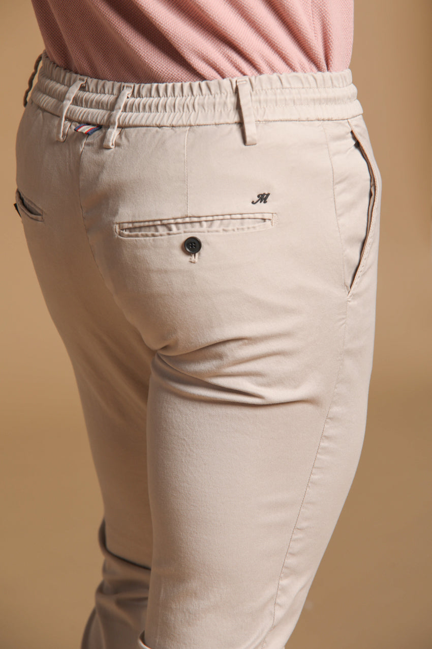 Milano Jogger pantalone chino jogger uomo in cotone e tencel extra slim fit