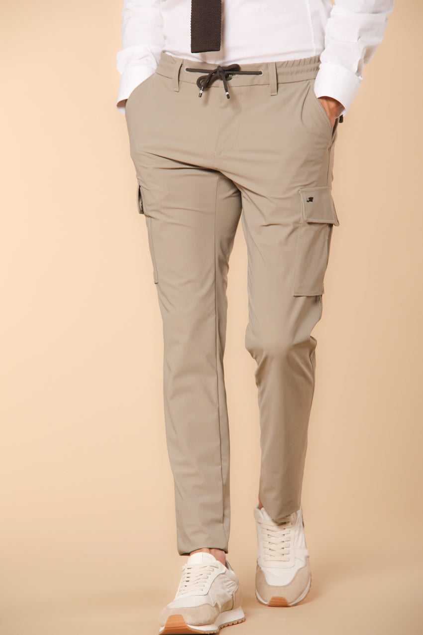 Chile Jogger pantalone cargo uomo in jersey supertecnico extra slim fit