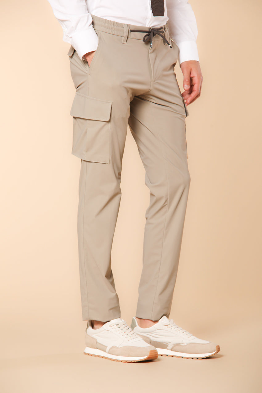 Chile Jogger pantalone cargo uomo in jersey supertecnico extra slim fit