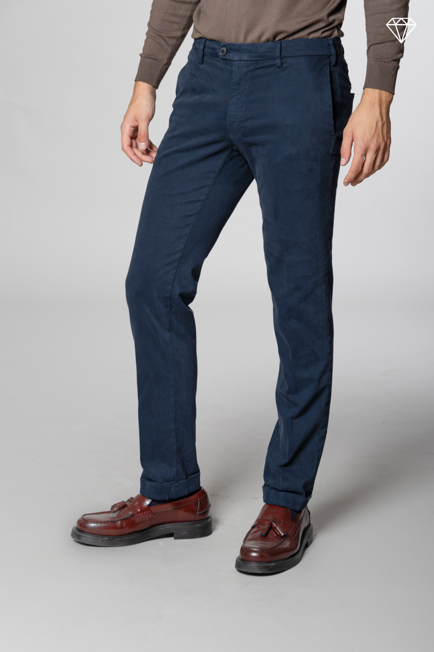 New York Sartoriale pantalone chino uomo sartoriale in cotone lana regular fit ①