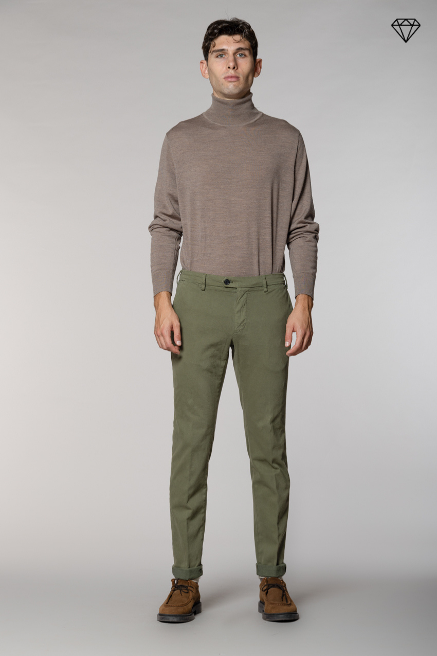 New York Sartoriale pantalone chino uomo sartoriale in cotone lana regular fit ①