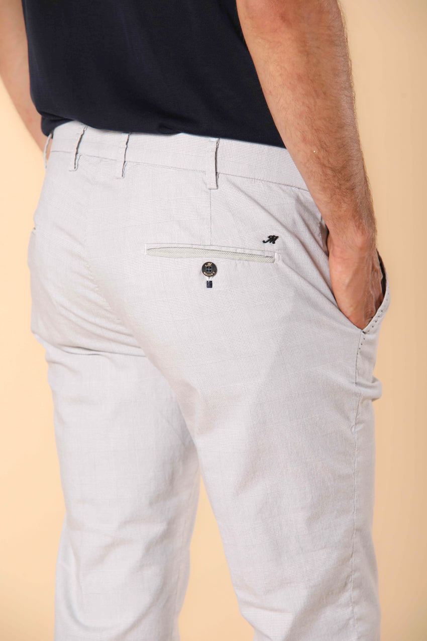 Torino Prestige pantalone chino uomo in cotone e lyocell stampa galles mouliné slim fit