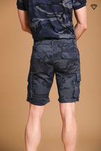 Chile Herren-Cargo-Bermuda aus Baumwolle mit Camouflage-Muster Slim Fit ①