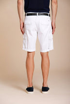 Chile bermuda cargo uomo in raso stretch slim fit ①