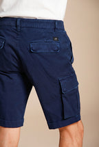 Chile bermuda cargo uomo in raso stretch slim fit  ①