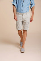 Chile bermuda cargo uomo in raso stretch slim fit ①