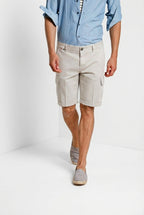 Chile bermuda cargo homme en satin stretch slim fit ①