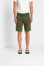 Chile bermuda cargo homme en satin stretch slim fit ①