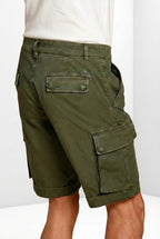 Chile bermuda cargo homme en satin stretch slim fit ①