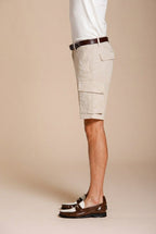 Chile bermuda cargo uomo in raso stretch slim fit ①