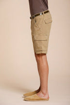 Chile bermuda cargo uomo in raso stretch slim fit ①