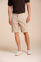 Chile bermuda cargo uomo in raso stretch slim fit ①