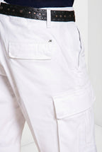 Chile men's cargo bermuda in stretch satin slim fit ①