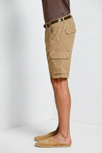 Chile men's cargo bermuda stretch satin slim fit ①