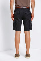 Chile men's cargo bermuda in stretch satin slim fit ①