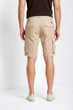 Chile men's cargo bermuda in stretch satin slim fit ①
