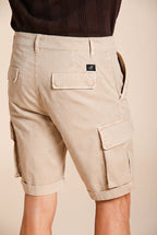 Chile bermuda cargo uomo in raso stretch slim fit ①