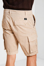 Chile men's cargo bermuda in stretch satin slim fit ①