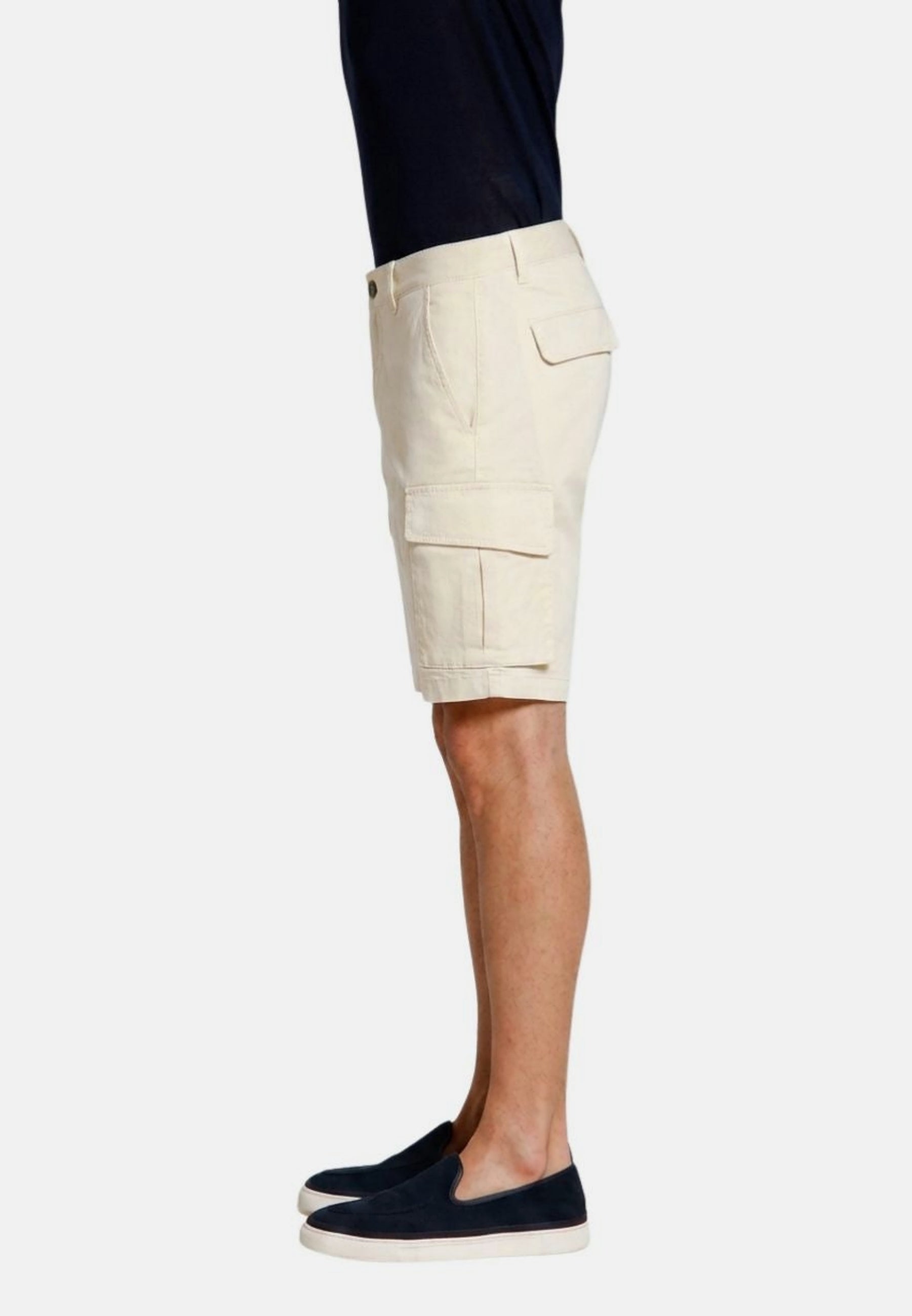 Chile bermuda cargo uomo in raso stretch slim fit ①