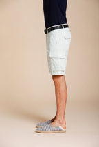 Chile bermuda cargo uomo in raso stretch slim fit ①