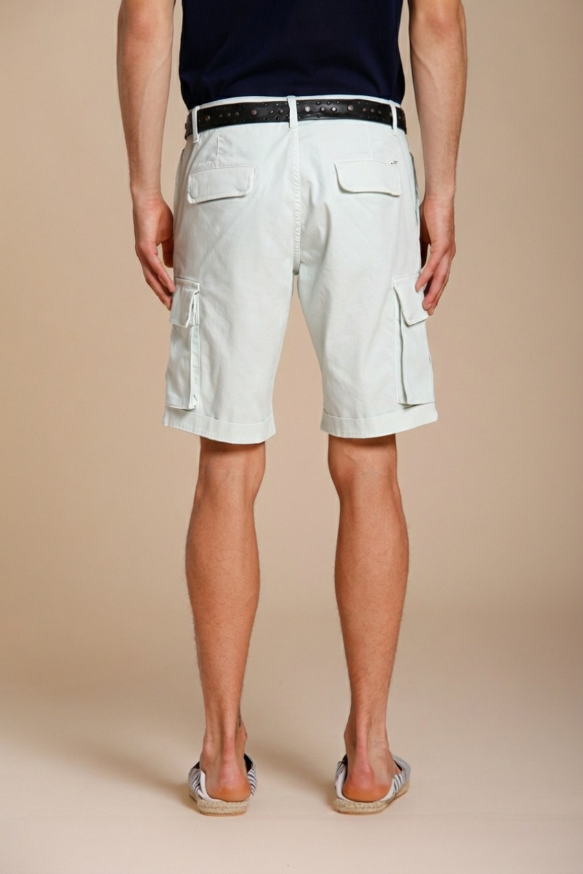 Chile bermuda cargo uomo in raso stretch slim fit ①