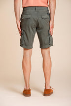 Chile bermuda cargo uomo in raso stretch slim fit ①