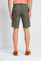 Chile bermuda cargo homme en satin stretch slim fit ①