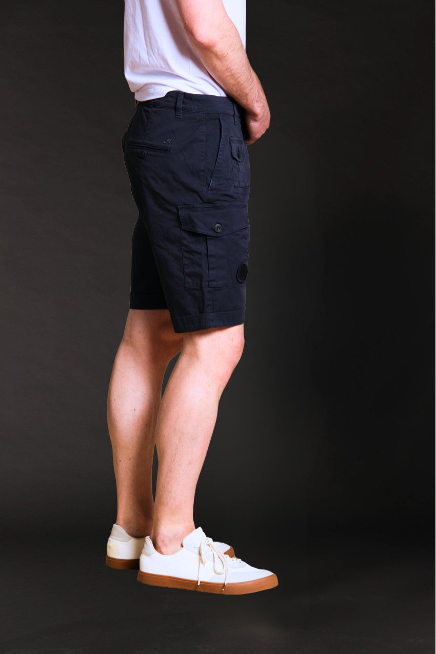 George Coolpocket Herren-Cargo-Bermuda aus Stretch-Satin logo edition Carrot Fit ①