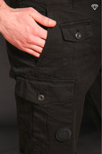 George Coolpocket Herren-Cargo-Bermuda aus Stretch-Satin logo edition Carrot Fit ①