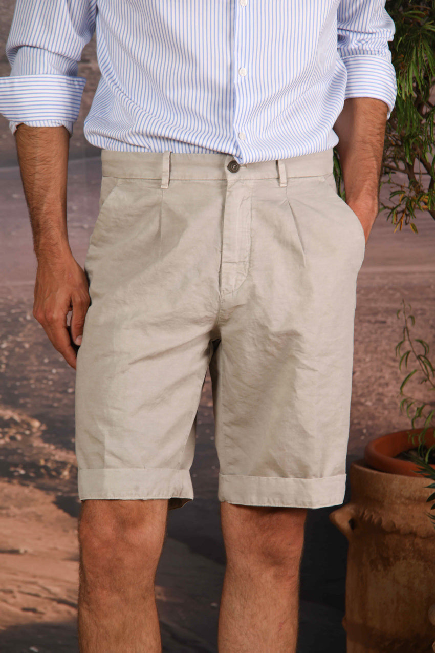 Pinces 22 Brocken Herren-Chino-Bermuda aus Baumwoll-Hanf-Mischung Relaxed Fit