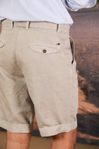 Pinces 22 Brocken Herren-Chino-Bermuda aus Baumwoll-Hanf-Mischung Relaxed Fit