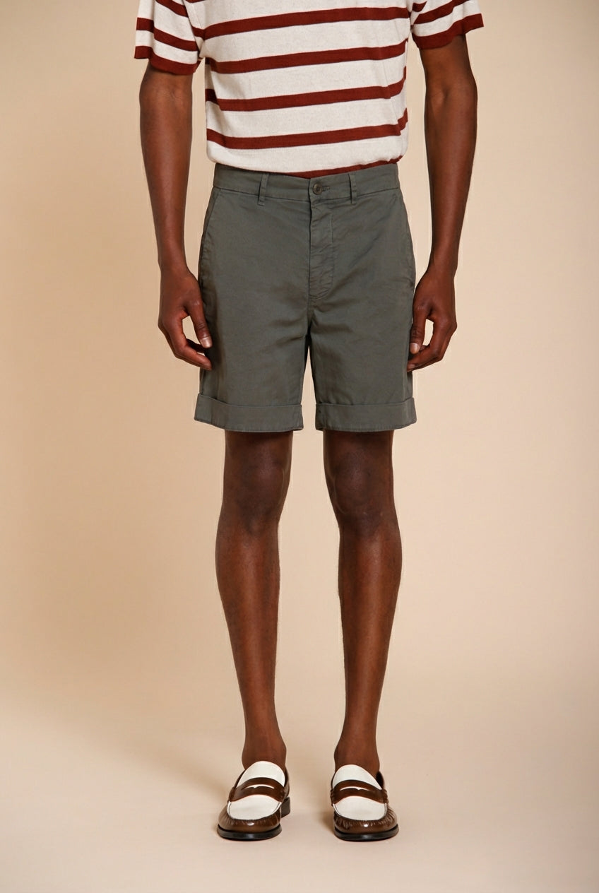 Chinos bermuda chino uomo in twill leggero stretch relaxed fit