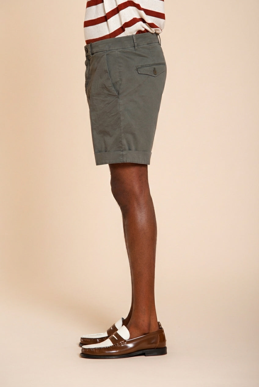 Chinos bermuda chino uomo in twill leggero stretch relaxed fit