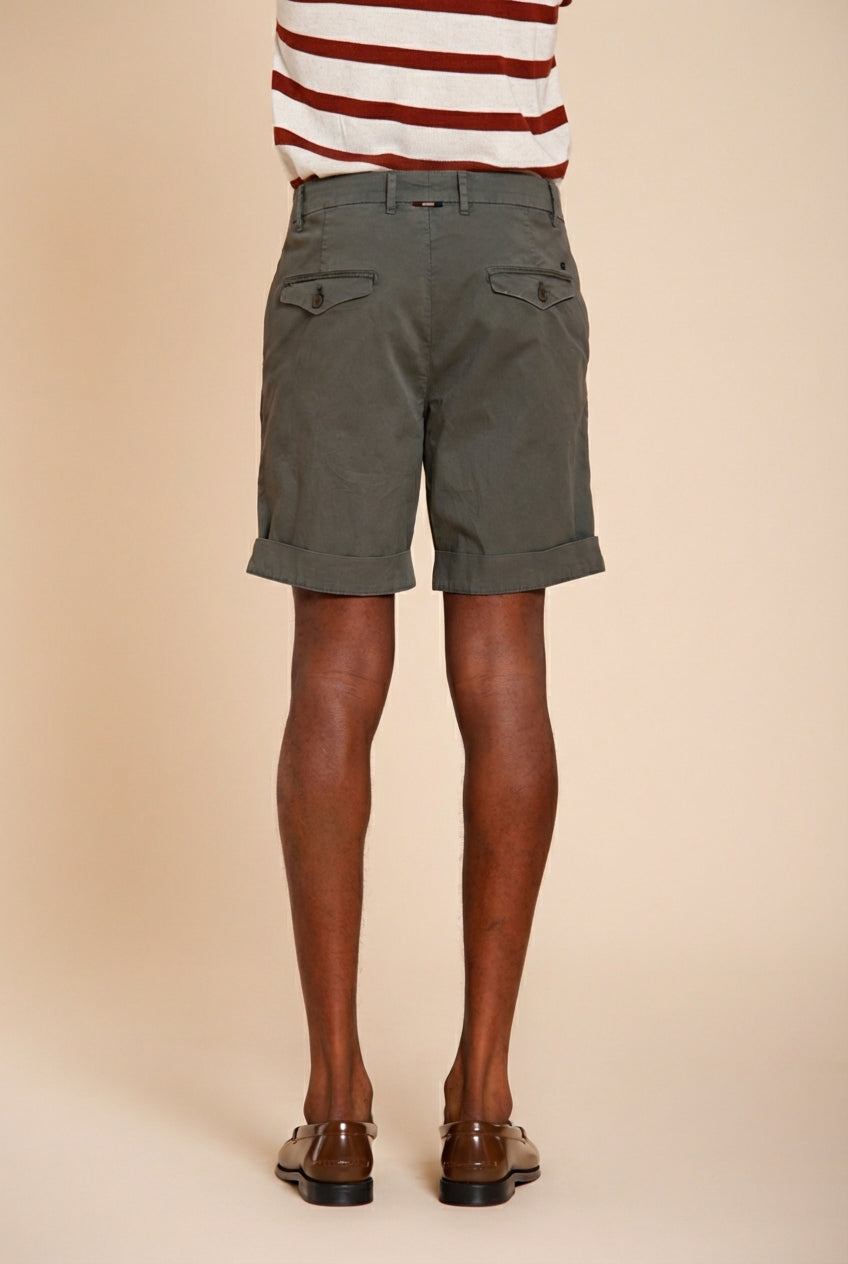 Chinos bermuda chino uomo in twill leggero stretch relaxed fit