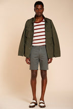 Chinos bermuda chino uomo in twill leggero stretch relaxed fit