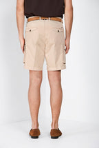 Dettaglio bermuda cargo Mason's uomo beige medio in gabardina stretch SS26