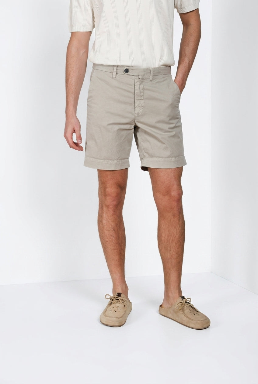 Boston delamere bermuda chino uomo in twill stretch relaxed fit
