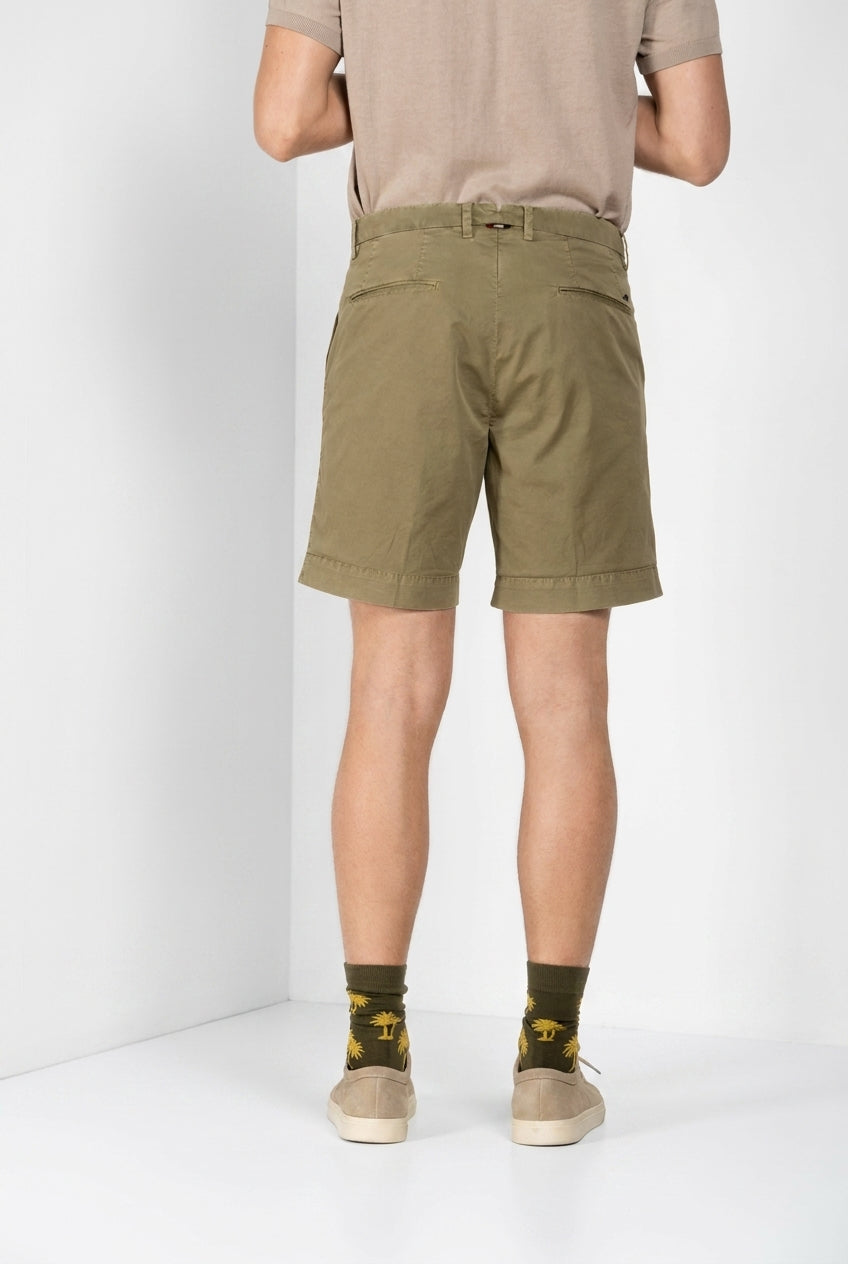 Boston delamere men's chino bermuda in twill stretch relaxed fit