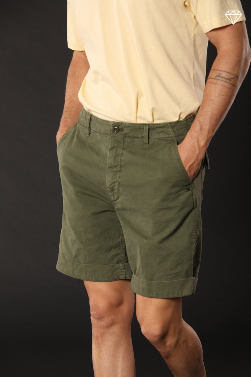 San Andreas M74 Herren-Chino-Bermuda aus Baumwoll-Canvas-Oxford logo edition Relaxed Fit ①