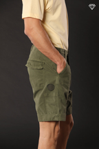 San Andreas M74 Herren-Chino-Bermuda aus Baumwoll-Canvas-Oxford logo edition Relaxed Fit ①